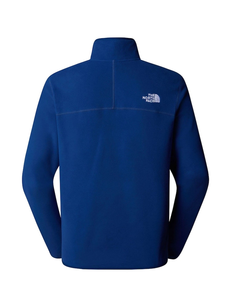أزرق كروم - شعار جانبي - The North Face Neutral Side Logo Glacier Quarter Zip Fleece - صورة 5 من 5