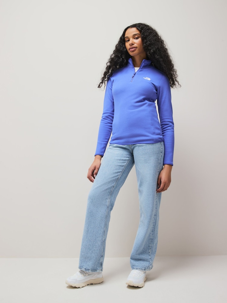 Gegrond blauw - The North Face Womens 1/4 Zip Glacier Fleece - Image 3 of 5