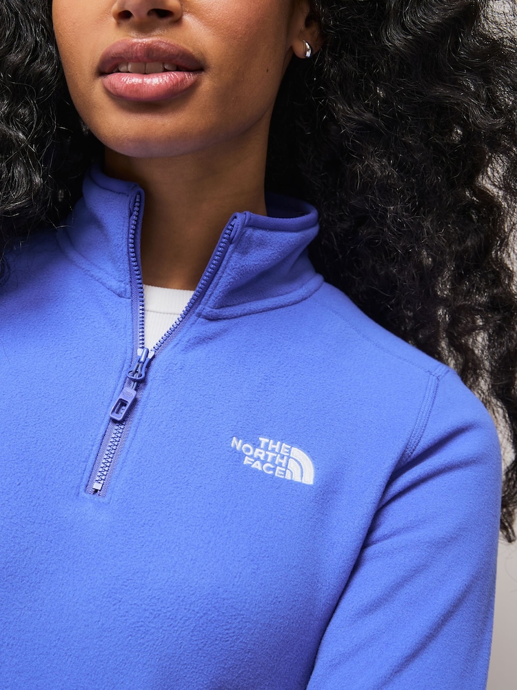 Gegrond blauw - The North Face Womens 1/4 Zip Glacier Fleece - Image 4 of 5
