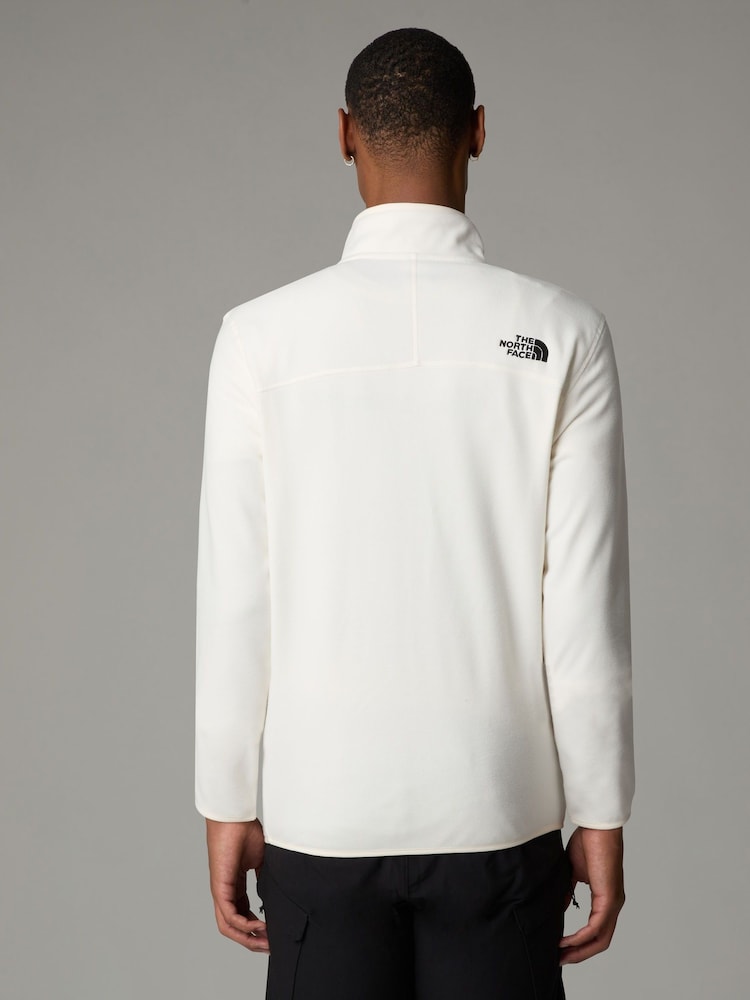 The North Face White Side Logo Neutral Side Logo Glacier Quarter Zip Fleece - Image 2 of 3
