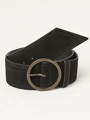 FatFace Black Wide Suede Belt - Image 1 of 1