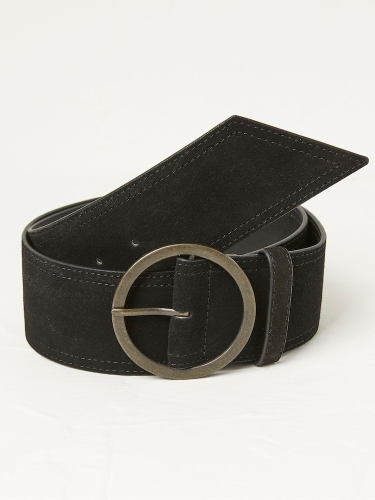 FatFace Black Wide Suede Belt - Image 1 of 1