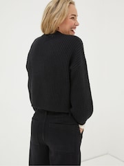 FatFace Anna Black Short Cardigan - Image 2 of 5