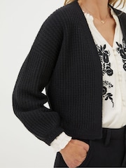 FatFace Anna Black Short Cardigan - Image 4 of 5