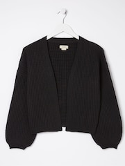 FatFace Anna Black Short Cardigan - Image 5 of 5