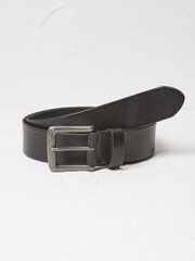 FatFace Black Italian Leather Belt - Image 1 of 1