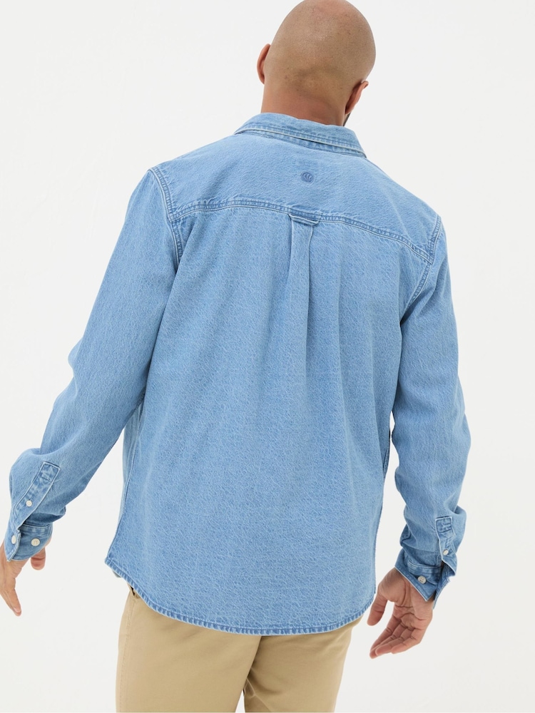 FatFace Blue Denim Shirt - Image 2 of 5