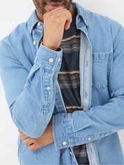 FatFace Blue Denim Shirt - Image 4 of 5