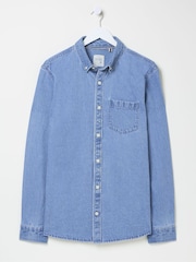 FatFace Blue Denim Shirt - Image 5 of 5