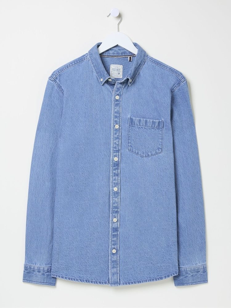 FatFace Blue Denim Shirt - Image 5 of 5