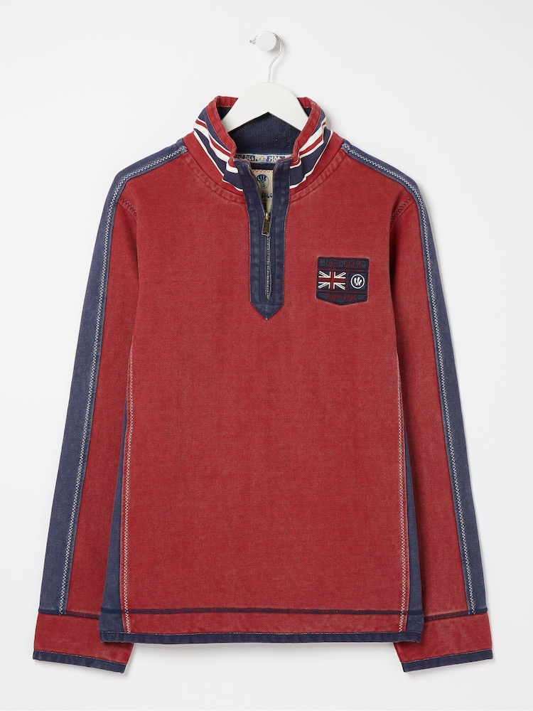 FatFace Red UK Airlie 100% Cotton Sweatshirt - Image 1 of 1