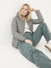 FatFace Garnet Grey Lightweight Puffer Jacket - Image 4 of 6