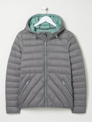 FatFace Garnet Grey Lightweight Puffer Jacket - Image 6 of 6