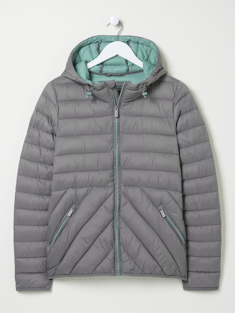 FatFace Garnet Grey Lightweight Puffer Jacket - Image 6 of 6