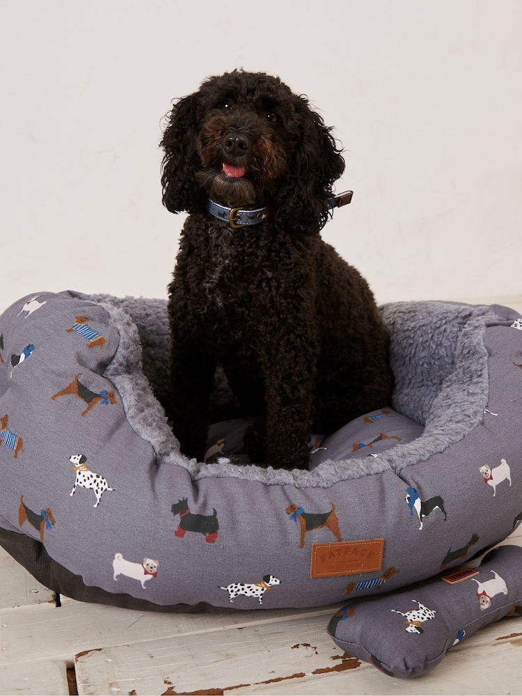 FatFace Grey Dogs Small Pet Bed - Image 1 of 1