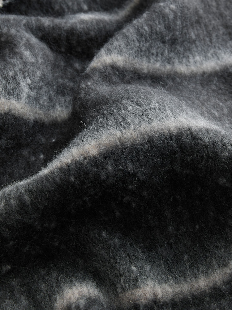 Antracietgrijs gestreept - Dikke dekensjaal - Image 3 of 7