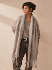 Oatmeal Heavyweight Blanket Scarf - Image 2 of 6