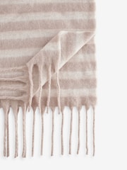 Neutral Stripe Heavyweight Blanket Scarf - Image 3 of 7