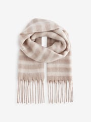 Neutral Stripe Heavyweight Blanket Scarf - Image 5 of 7