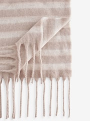 Neutral Stripe Heavyweight Blanket Scarf - Image 7 of 7