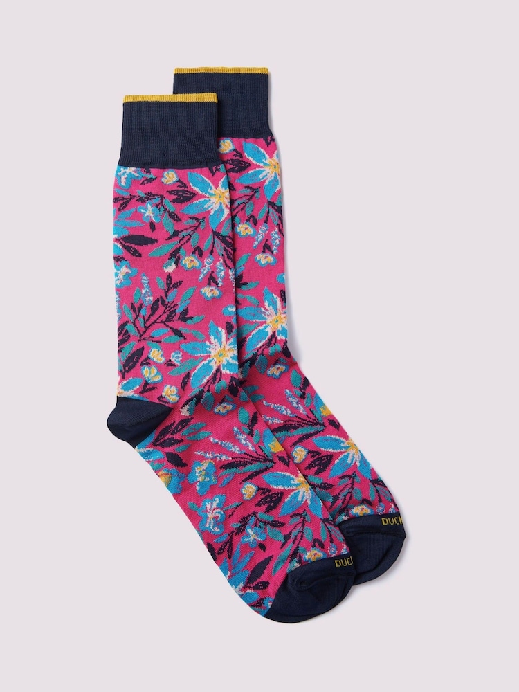 Duchamp Pink Mollie Floral Socks - Image 2 of 3