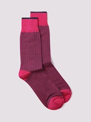 Duchamp Pink Mini Geo Socks - Image 2 of 3