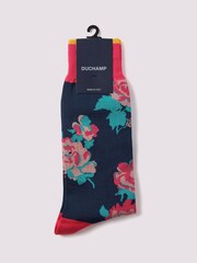 Duchamp Pink Floral Impression Socks - Image 1 of 3