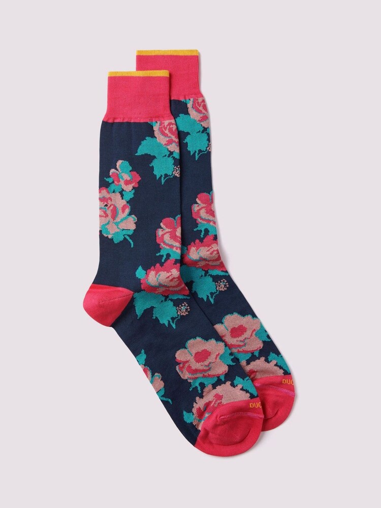 Duchamp Pink Floral Impression Socks - Image 2 of 3