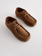 Marrón tostado - Zapatos casuales de vestir con cordones - Imagen 1 de 5