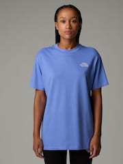 The North Face Blue Oversized Simple Dome 100% Cotton T-Shirt - Image 1 of 3