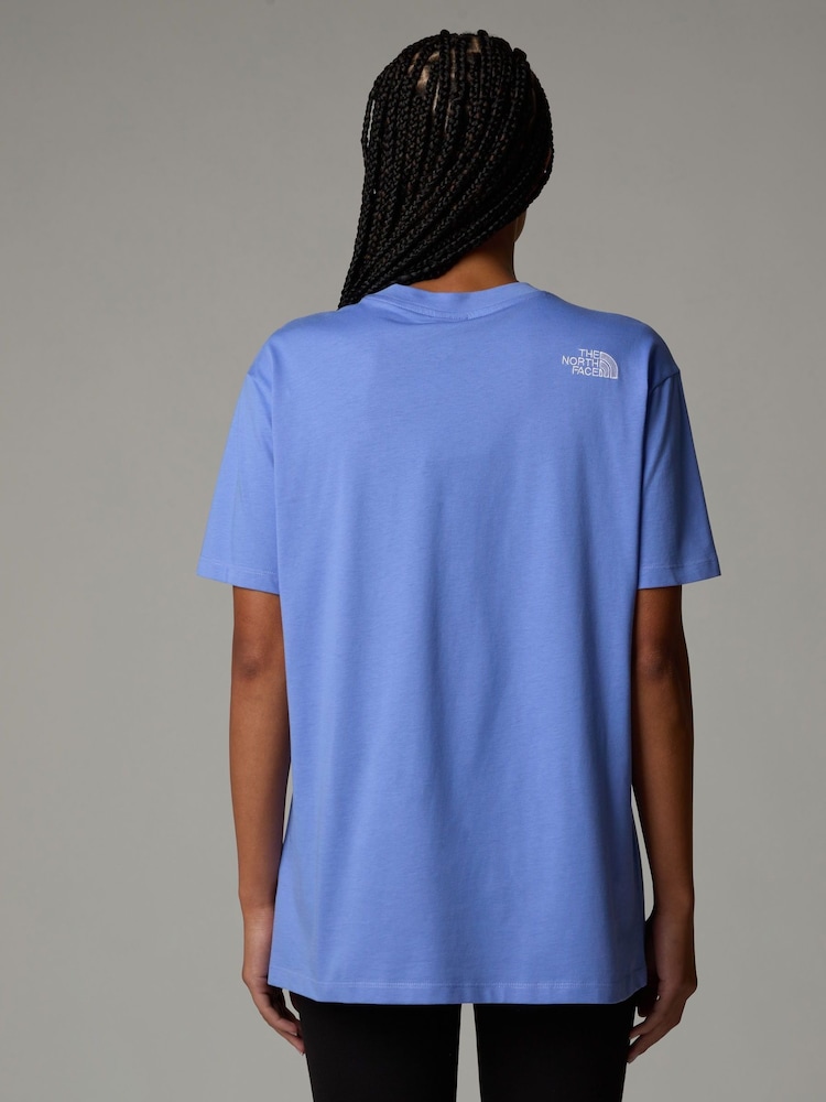 The North Face Blue Oversized Simple Dome 100% Cotton T-Shirt - Image 2 of 3