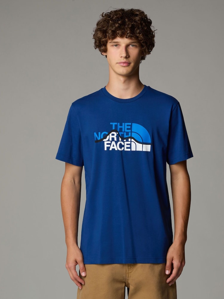 Синий - Футболка The North Face® Mountainline - Image 1 of 5