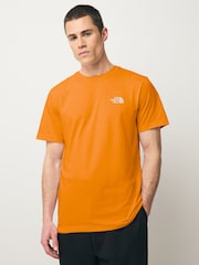 The North Face Orange Mens Simple Dome T-Shirt - Image 1 of 3