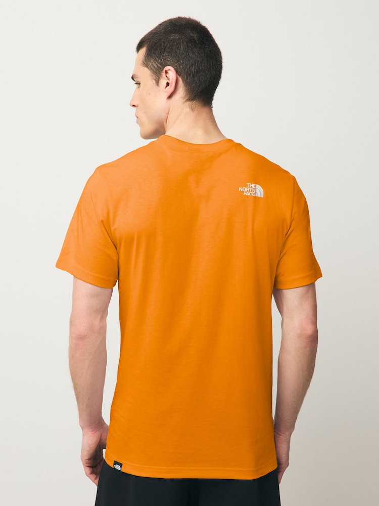 The North Face Orange Mens Simple Dome T-Shirt - Image 2 of 3
