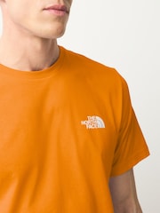 The North Face Orange Mens Simple Dome T-Shirt - Image 3 of 3