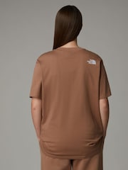 The North Face Brown Oversized Simple Dome 100% Cotton T-Shirt - Image 3 of 4
