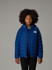 The North Face Blue Girls Reversible Perrito Hooded Jacket - Image 3 of 4
