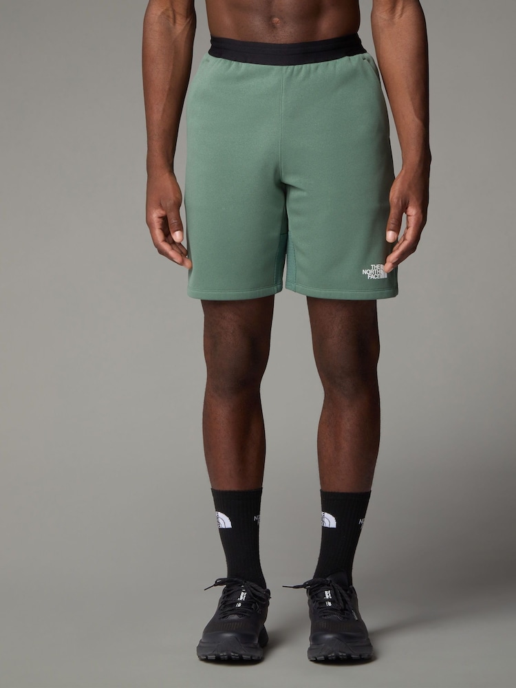 The North Face Green Mens Mountain Athletics Fleece Shorts - Image 1 of 4