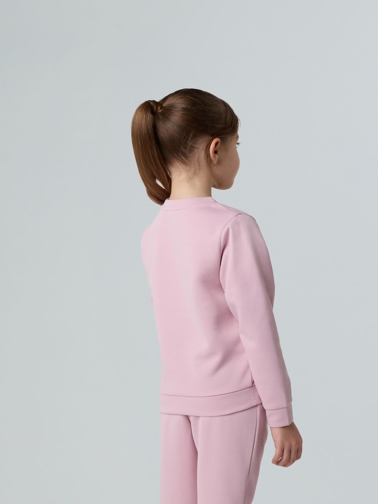 The North Face Pink Girls Poly Sweat Top And Bottoms Set - Image 2 of 7 The North Face Pink Girls Poly Sweat Top And Bottoms Set - Image 2 of 7