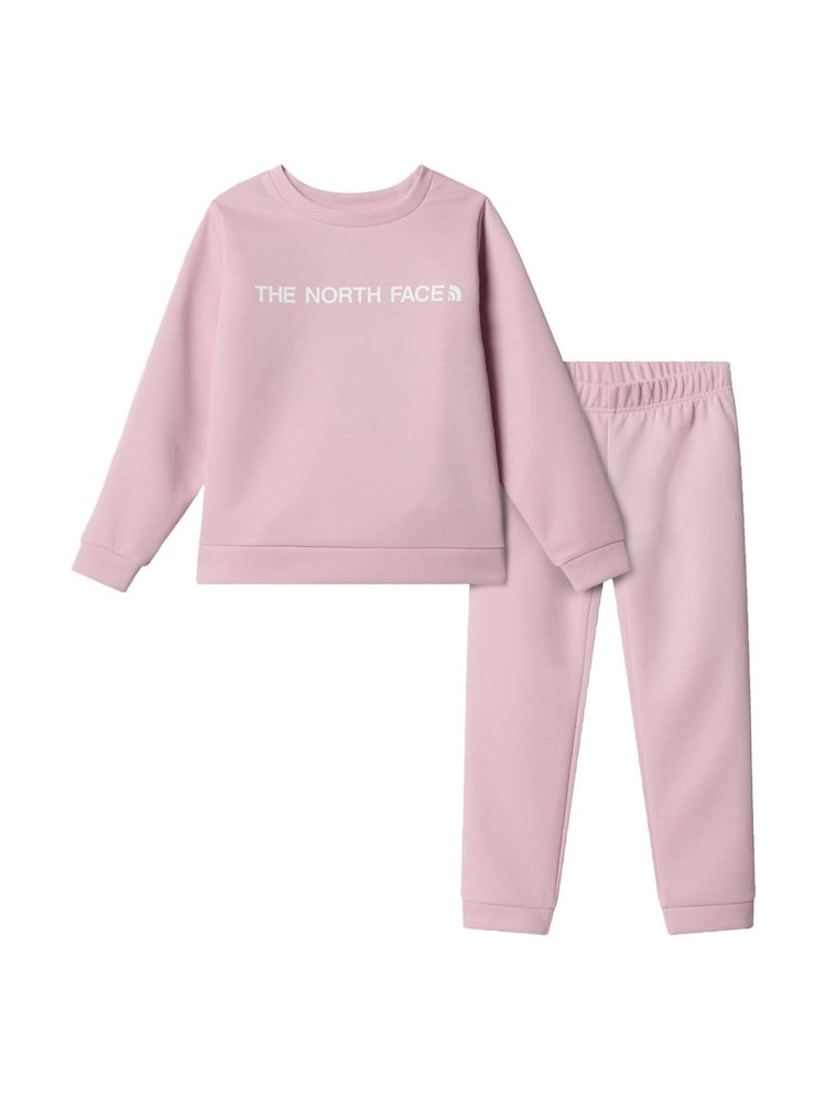 The North Face Pink Girls Poly Sweat Top And Bottoms Set - Image 6 of 7