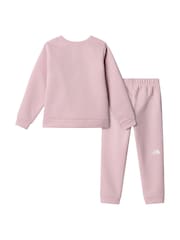 The North Face Pink Girls Poly Sweat Top And Bottoms Set - Image 7 of 7