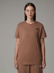 The North Face Brown Womens Box NSE Relaxed T-Shirt - Image 1 of 4