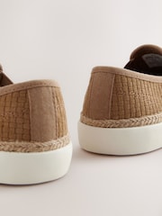 Tan Brown Woven Slip On Shoes - Image 5 of 5
