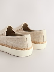 Neutral Linen Slip On Shoes - Image 3 of 5