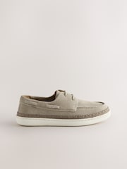 Neutral Suede Boat Shoes - Image 4 of 7