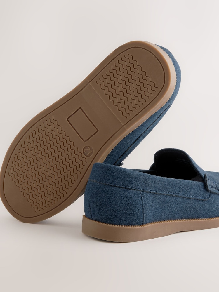 Navy Standard Fit (F) Loafers - Image 3 of 5
