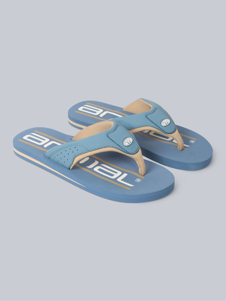 Animal Pale Blue Mens Jekyl Flip Flops - Image 1 of 5