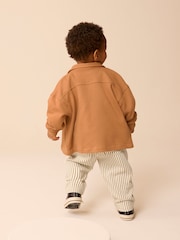 Tan Brown 100% Cotton Jersey Shirt and Joggers Set (3mths-7yrs) - Image 2 of 10