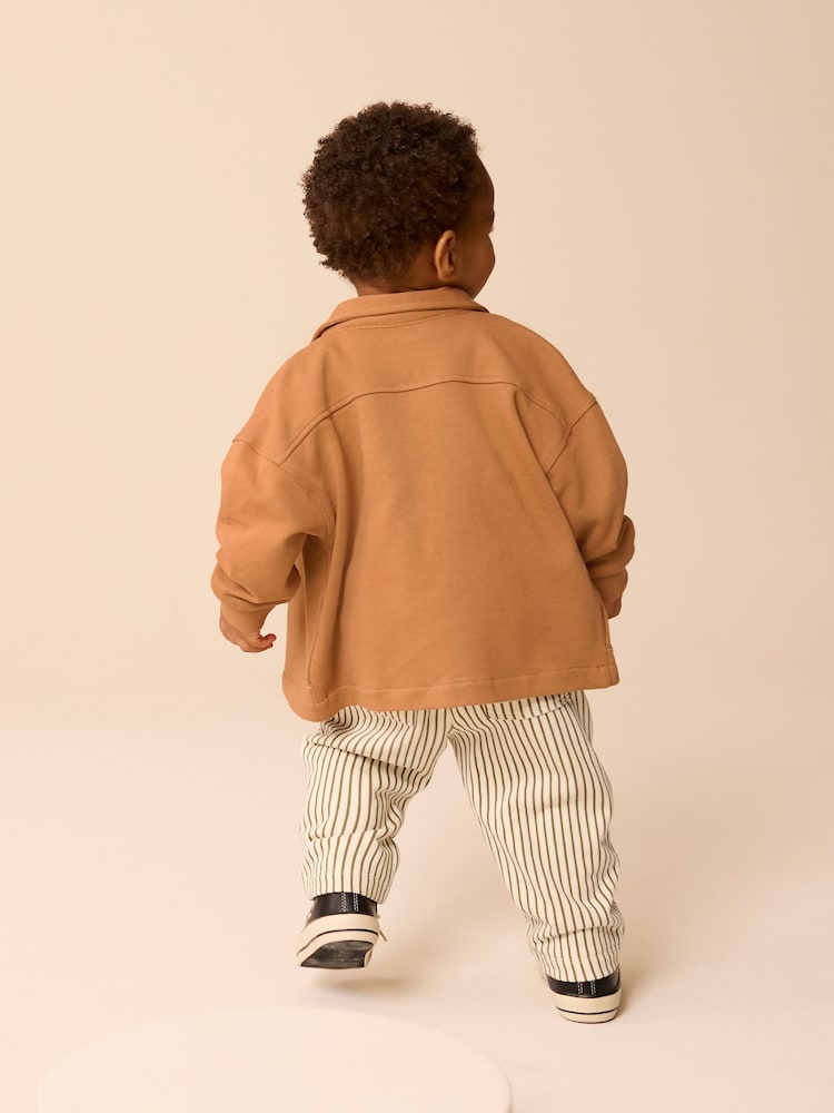 Tan Brown 100% Cotton Jersey Shirt and Joggers Set (3mths-7yrs) - Image 2 of 10