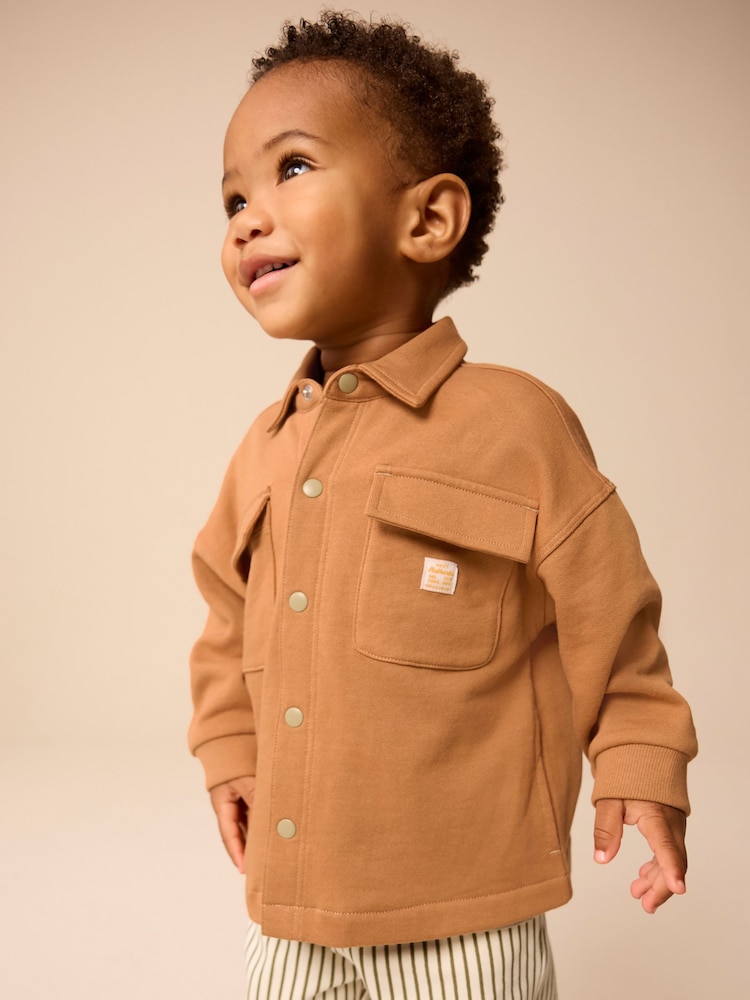 Tan Brown 100% Cotton Jersey Shirt and Joggers Set (3mths-7yrs) - Image 5 of 10